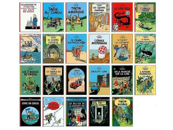 Tintin - 26 Vykort - Alla albumframsidor plus 3 extra exklusiva kort