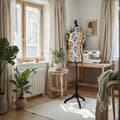 Miniatyrbillede 2 af 8: Gine - sort/hvidt blomstermønster