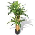 Miniatyrbild 1 av 2: vidaXL Konstväxt Dracena med kruka 100 cm grön