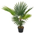 Miniatyrbillede 1 af 2: vidaXL kunstig palmeplante med potte 70 cm grøn