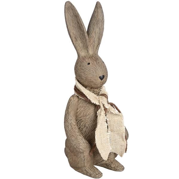 Hill Interiors Winter Bunny Rabbit Ornament Grey/ Washed Grey Small