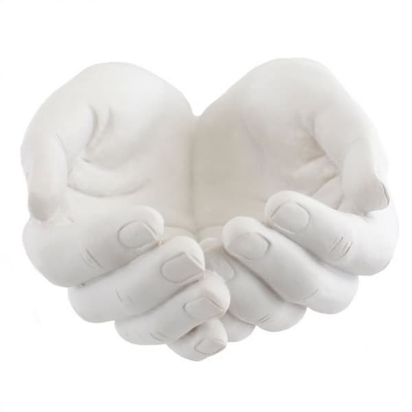 Something Different Healing Hands harpiksornament White One Size