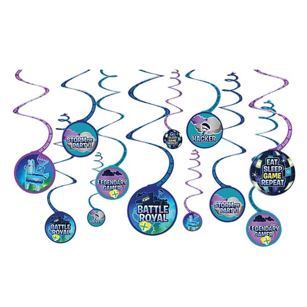 Battle Royal Storm The Party Hanging Swirls (Pack Of 12) Multicoloured One Size