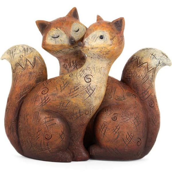 Something Different Rävfamiljen hartsornament Brown One Size