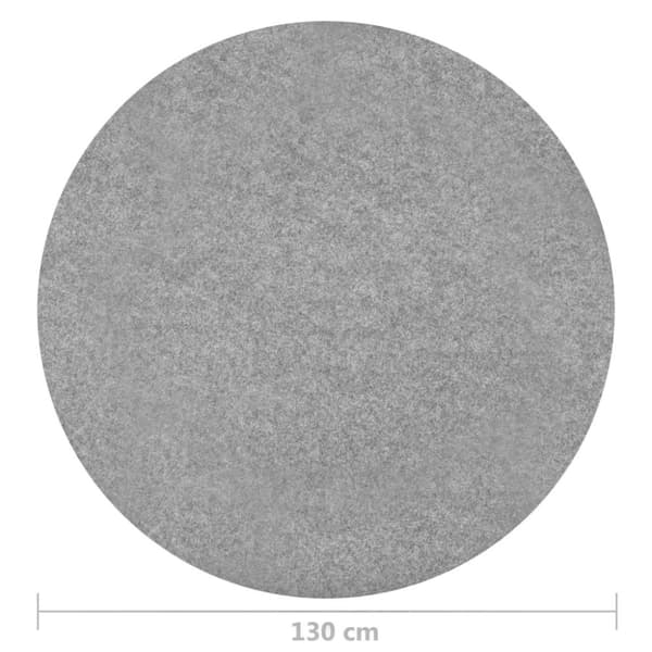 vidaXL Kunstgress med knotter dia.130 cm grå rund