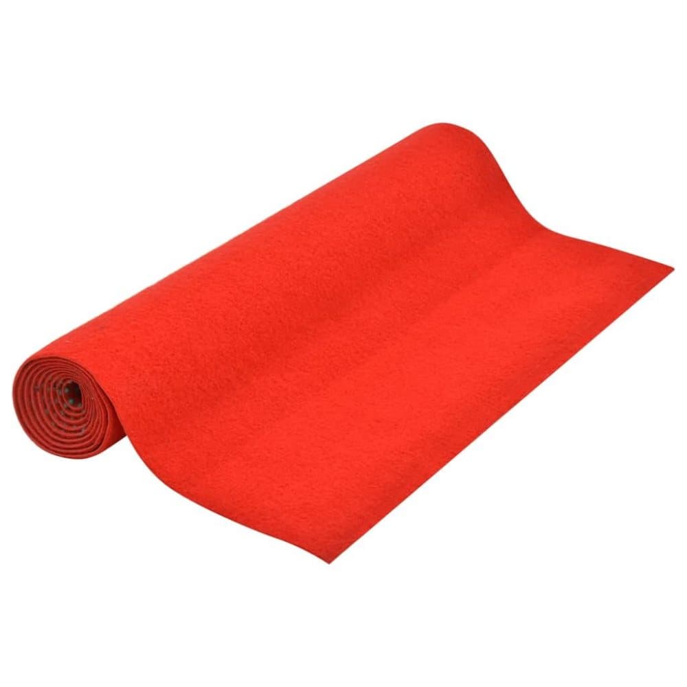 vidaXL Konstgräs med halkskydd 3x1,33 m röd