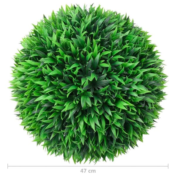 vidaXL kunstige buksbom 2 stk. 47 cm kugleformet