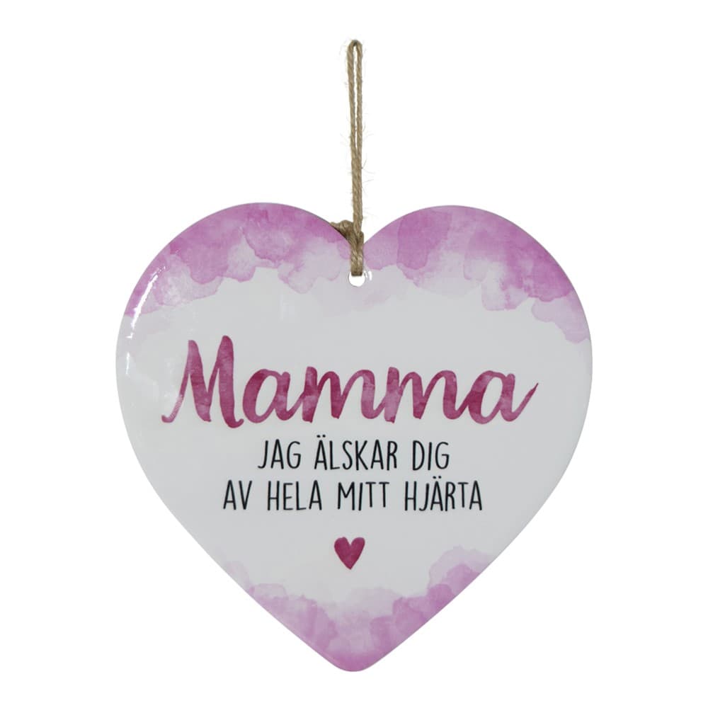 Budskapshjärta mamma