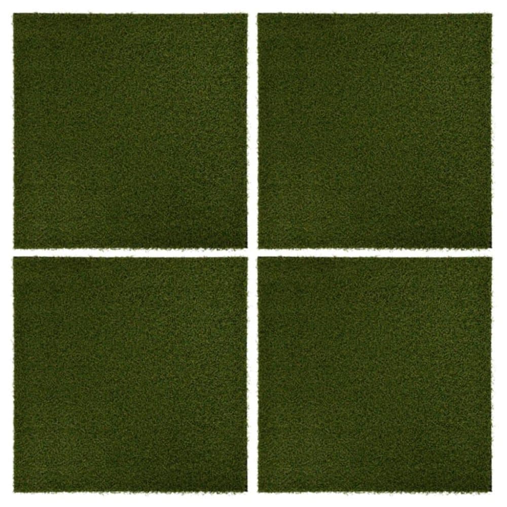 vidaXL Konstgräsplattor 4 st 50x50x2,5 cm gummi