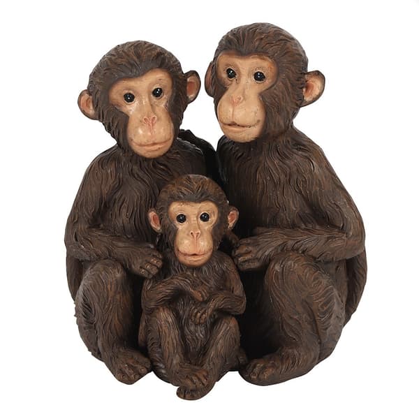 Something Different Bare træet af os abe familie ornament Brown One Size
