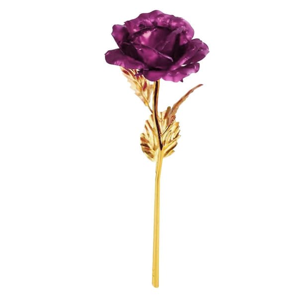 Evighedsrose - Lilla med Guldstilk