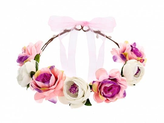 Blomsterkrans till bröllop rosa
