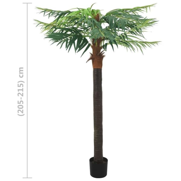 vidaXL kunstig fønikspalme med potte 215 cm grøn