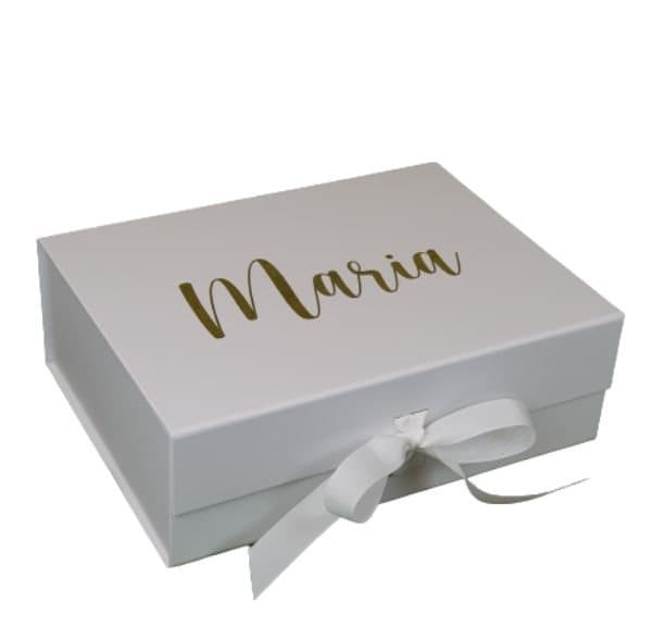 Presentbox Vit Egen text