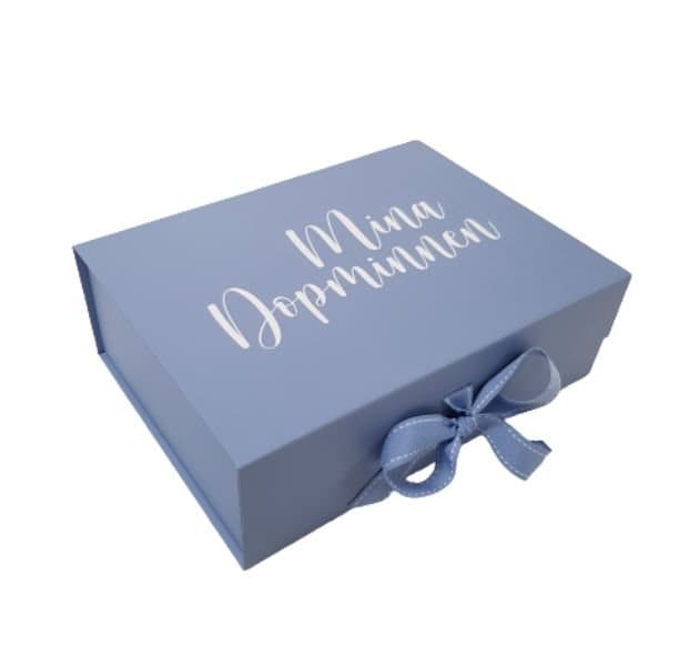 Presentbox Blå Egen text