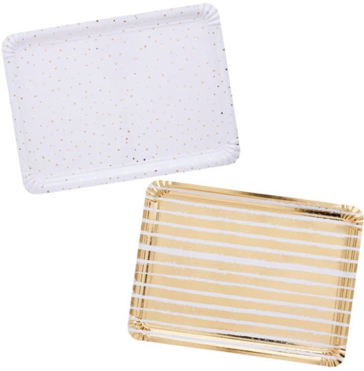 Serveringsfat guld 4-pack