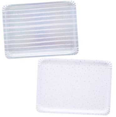 Serveringsfat silver, 4-pack