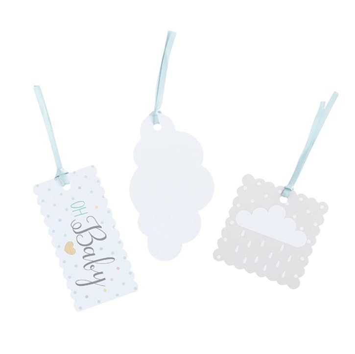 Present tags baby blandade färger, 3-pack