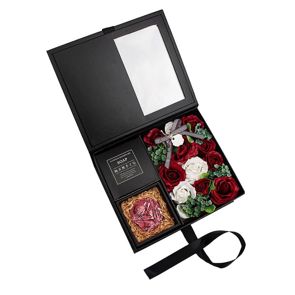 Presentbox med Blommor och Tvål