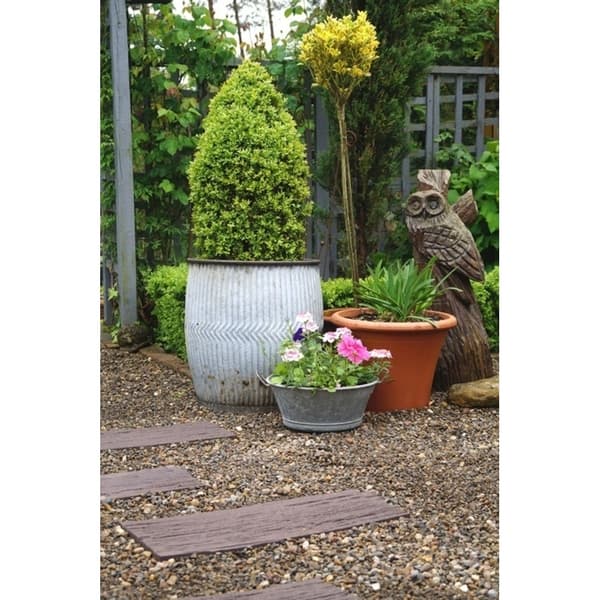 Primeur Railroad Tie Stepping Stone Garden Decoration