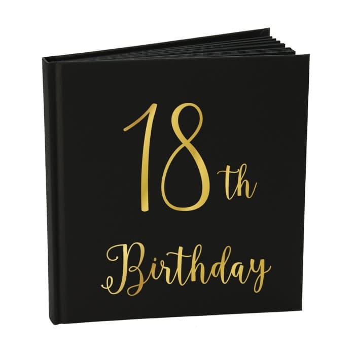 Gästbok 18 ÅR svart