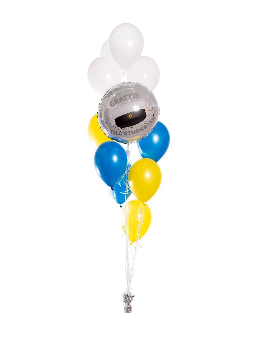 Stor ballongbukett - grattis till studenten