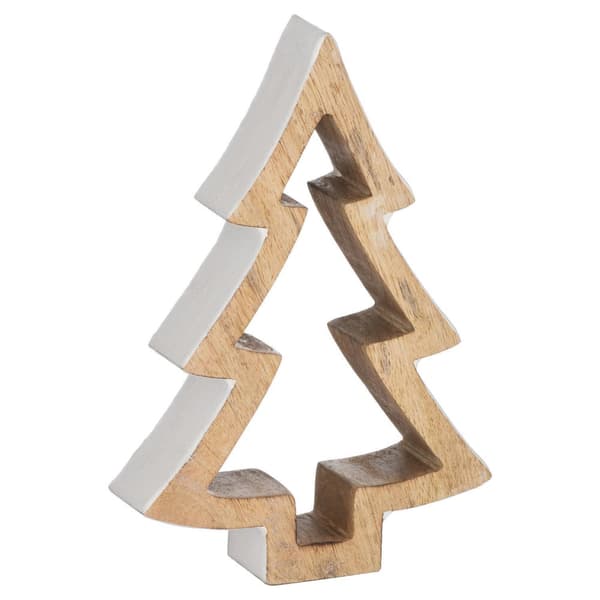 The Noel Collection Snöigt julgransornament i trä