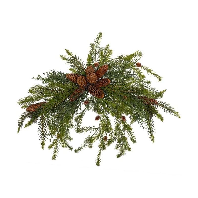 Hängande grandekoration med kottar, 60 cm.