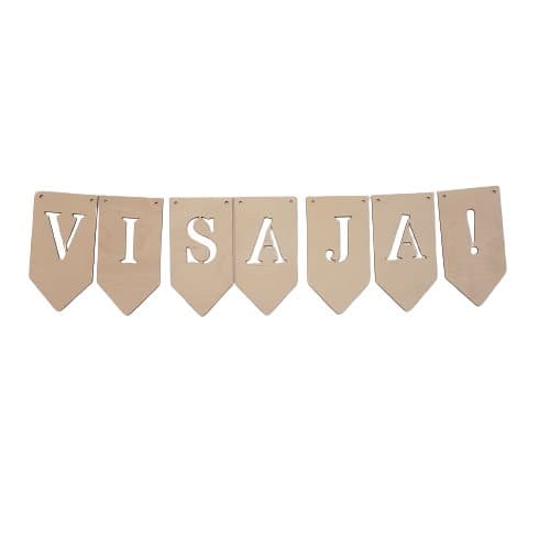 Vimpel i trä "VI SA JA!"
