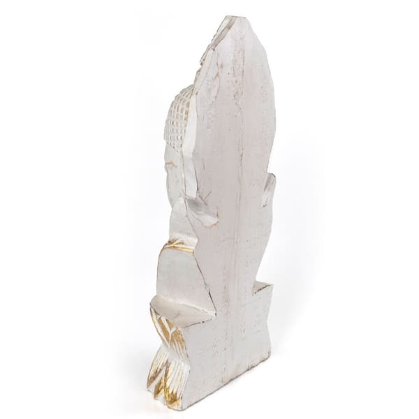 Something Different White Washed Thai Buddha Ornament