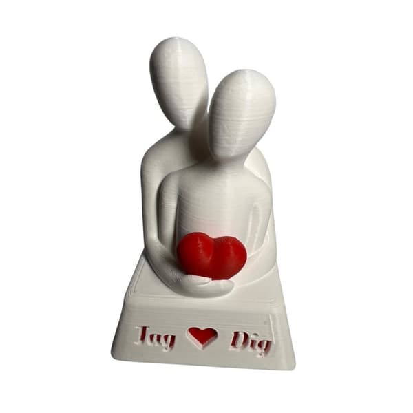 Valentinsdag Par hjerteskulptur 14. februar gave