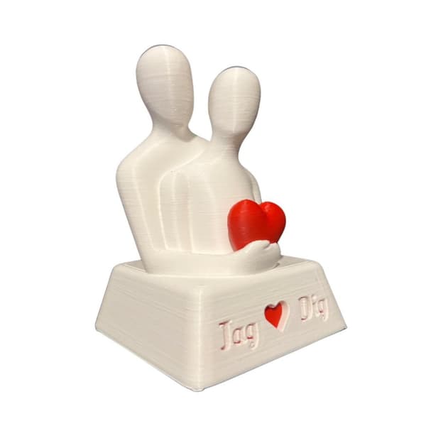 Valentinsdag Par hjerteskulptur 14. februar gave