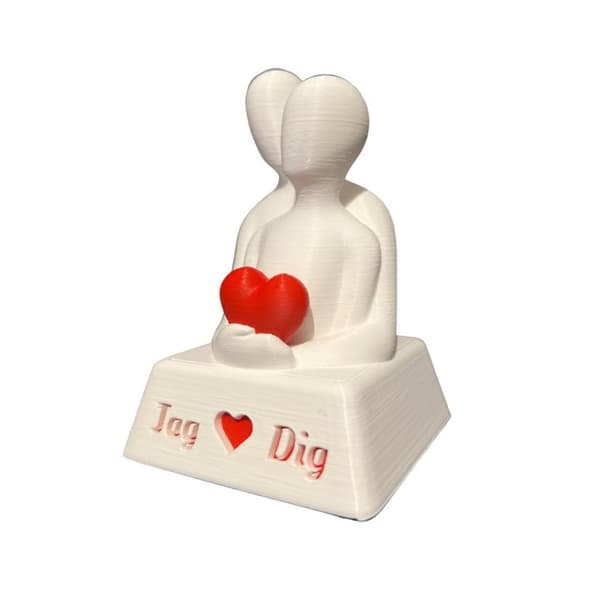 Valentinsdag Par hjerteskulptur 14. februar gave
