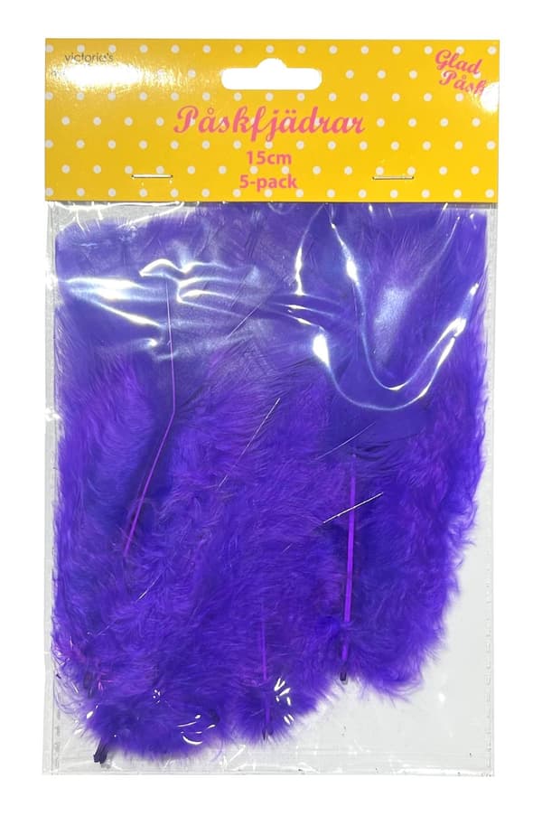 Påskfjädrar Lila 5-pack