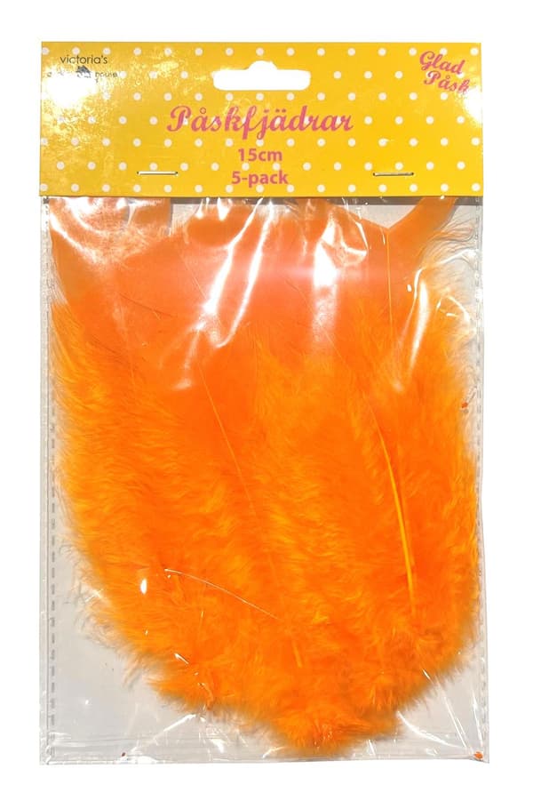 Påskfjädrar Orange 5-pack