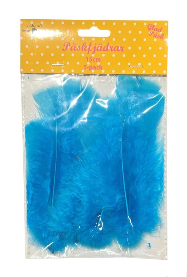 Påskfjädrar Blå 5-pack