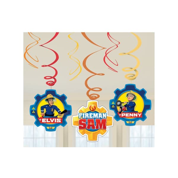 Fireman Sam Swirl Streamers (Pack of 6) Multicoloured One Size