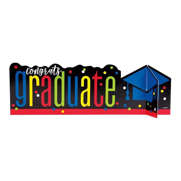 Unique Party Spotted Graduation Table Decoration Multicoloured One Size