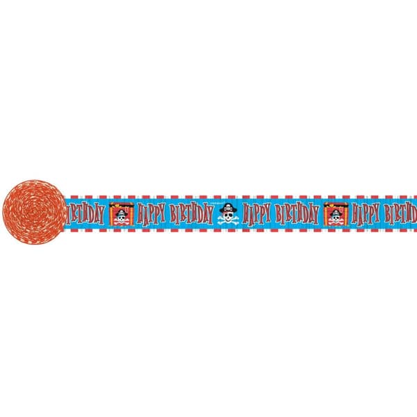 Amscan Äventyr Crepe Pirat Födelsedag Streamer Blue/Red/White One Size