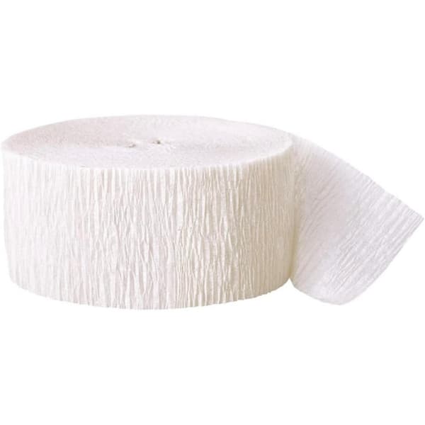Amscan Crepe Paper Streamers White One Size