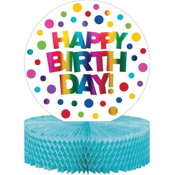 Creative Party Foil Honeycomb Birthday Party Centrepiece Multicoloured One Size