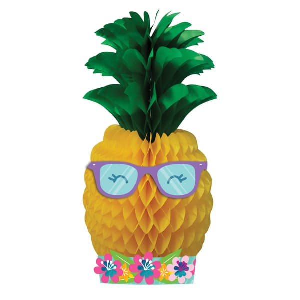 Creative Party Honeycomb Pineapple Party Centrepiece Yellow/Green One Size