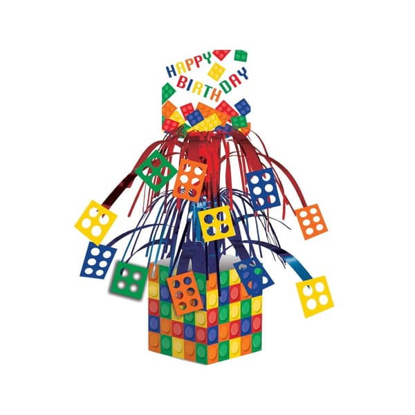 Creative Party Building Block Birthday Party Centrepiece Multicoloured One Size