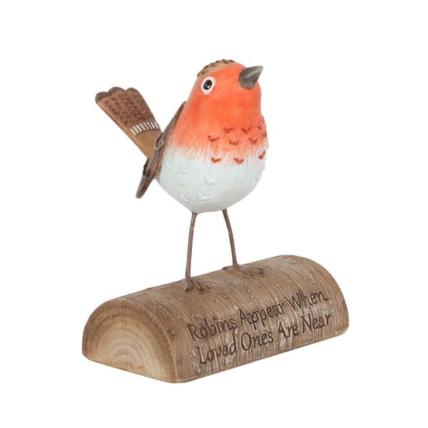 Something Different Robins Appear Resin Ornament