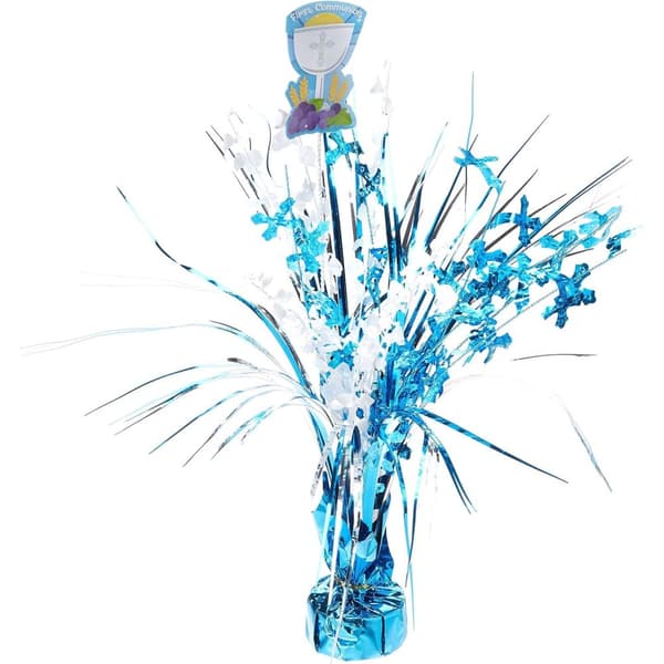 Amscan Spray Communion Party Centrepiece Silver/Blue One Size