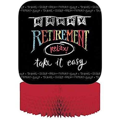 Creative Converting Honeycomb krita skiss pensionering fest bordsdekoration Red/Black/White One Size