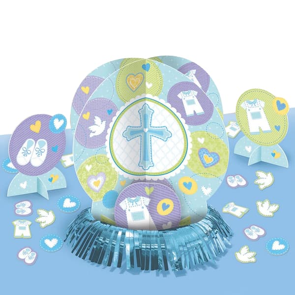 Amscan Christening Table Decoration Set (Pack of 23) Blue/Green/White One Size