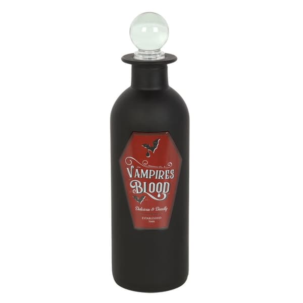 Something Different Vampire Blood Potion Bottle Glass Decoration Black/Red/White One Size