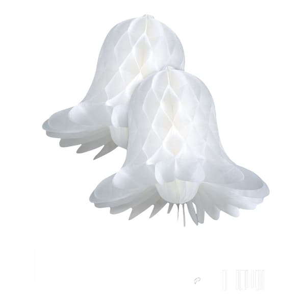 Hängande klockdekoration av papper med bikakor (2-pack)