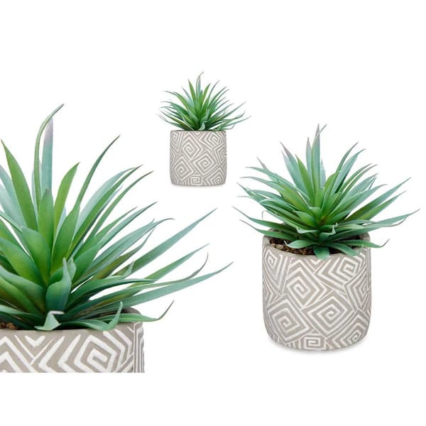 Potteplante med grå potte